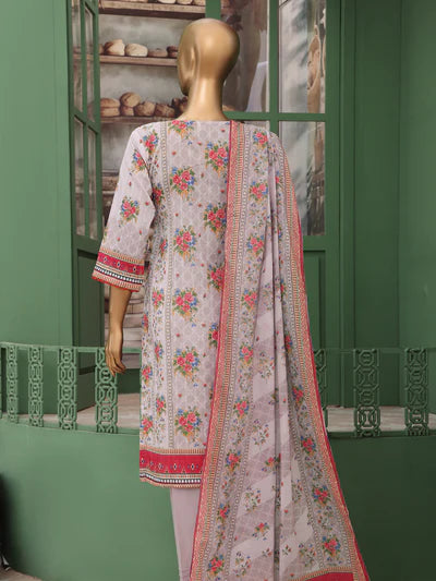 Mtf By Vivari 3pc Unstitched Doria Chikankari Lawn - Light Grey