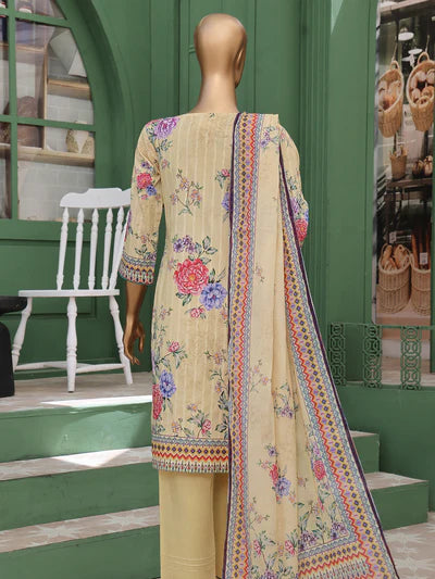 Mtf By Vivari 3pc Unstitched Doria Chikankari Lawn - Yellow