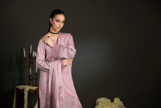 Lilac | Regalia 3pc Unstitched Jacquard Viscose
