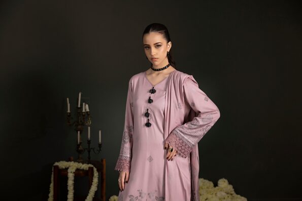 Lilac | Regalia 3pc Unstitched Jacquard Viscose