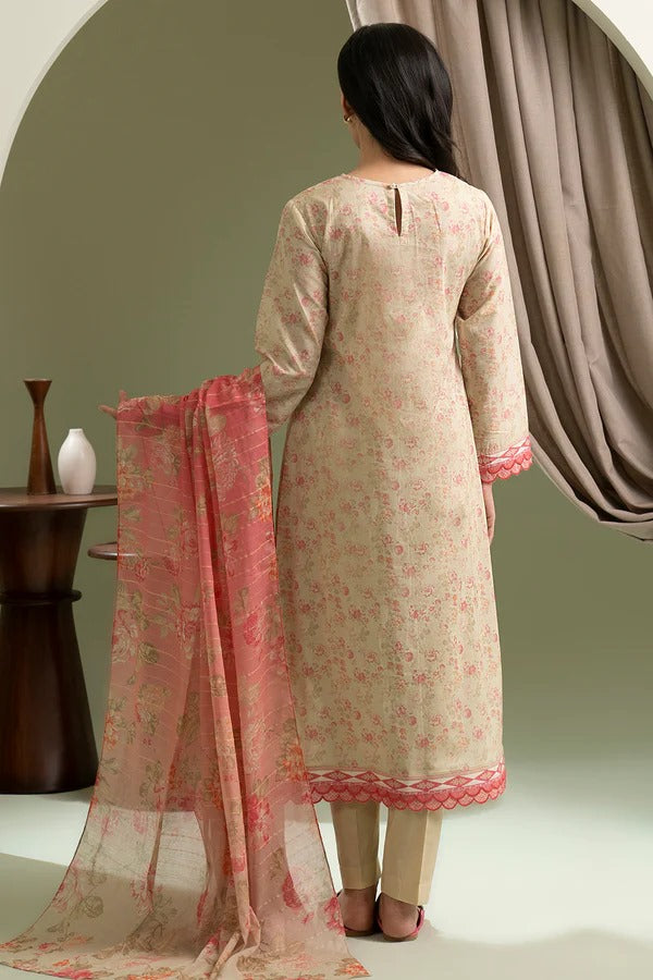 Off White Zellbury 3pc Unstitched Lawn Suit – Stylish Pakistani Lawn Outfit 2025