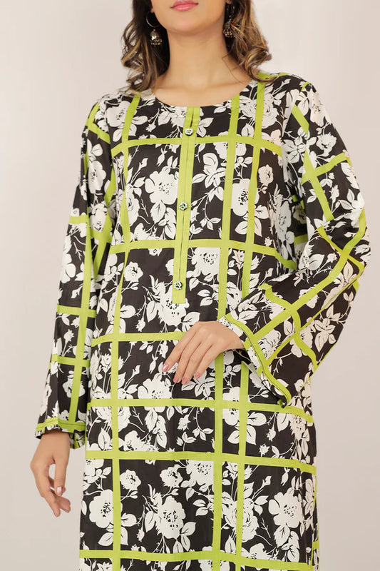 Black | Saya 2PC Unstitched Lawn Suit