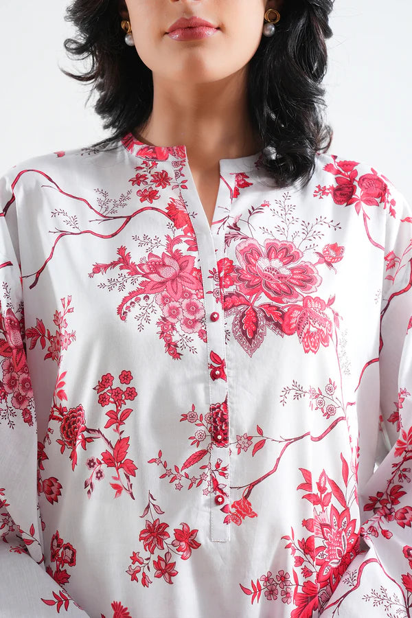 White| Saya 2PC Unstitched Lawn Suit