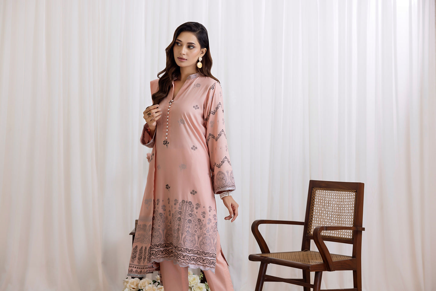 Baby Pink | Regalia 3pc Unstitched Jacquard Viscose