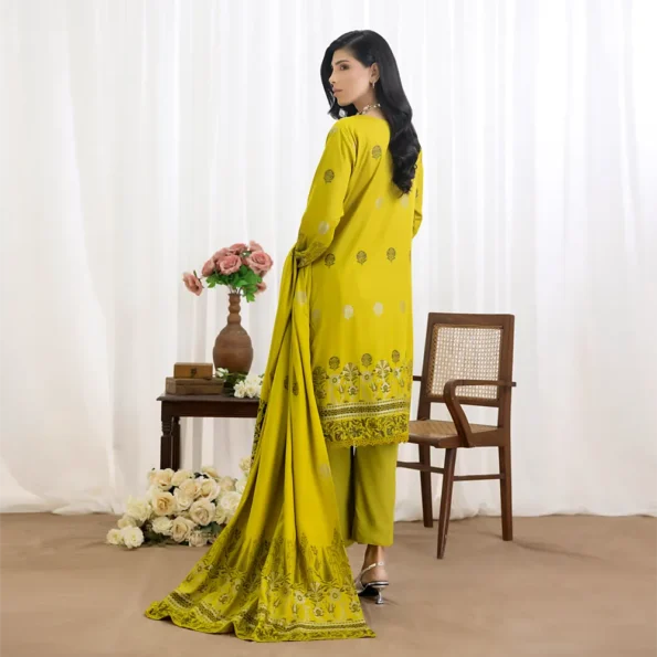 Mehndi Green | Regalia 3pc Unstitched Jacquard Viscose