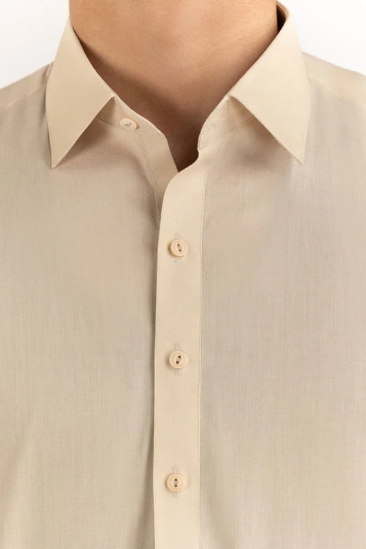 Peach | Gul Ahmed Men's Unstitched Soft Cotton