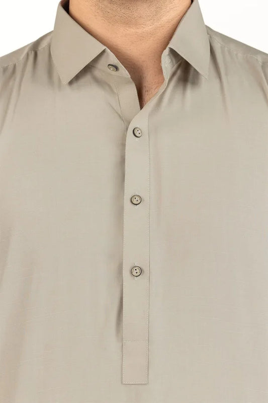 Light Greenish Grey | Gul Ahmed Men's Unstitched Soft Cotton