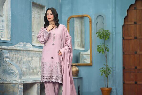 Lavender | Regalia 3pc Unstitched Jacquard Viscose
