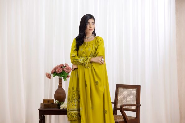 Mehndi Green | Regalia 3pc Unstitched Jacquard Viscose