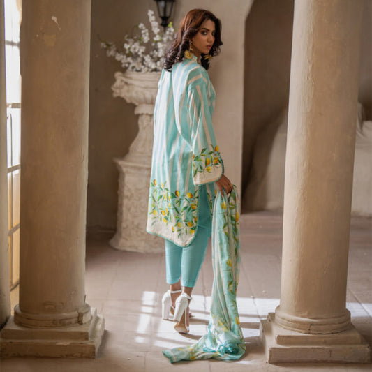 Sky Blue | Salina 3pc Unstitched Lawn Collection