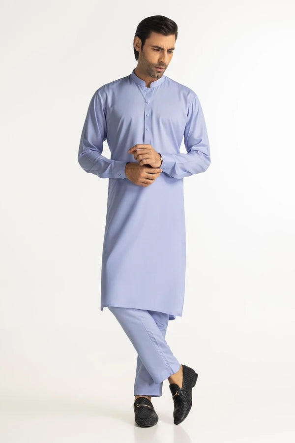 Sky Blue | Gul Ahmed Men's Unstitched Soft Cotton