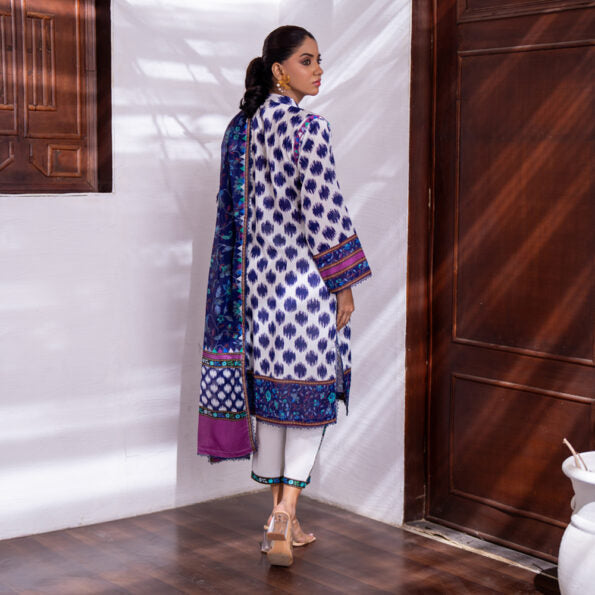 White | Salina 3pc Unstitched Lawn Collection