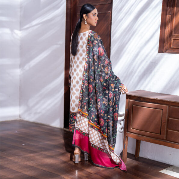 White | Salina 3pc Unstitched Lawn Collection