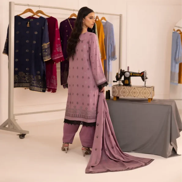 Lavender | Regalia 3pc Unstitched Jacquard Viscose