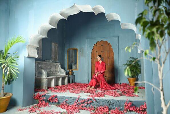 Shocking Pink | Regalia 3pc Unstitched Jacquard Viscose