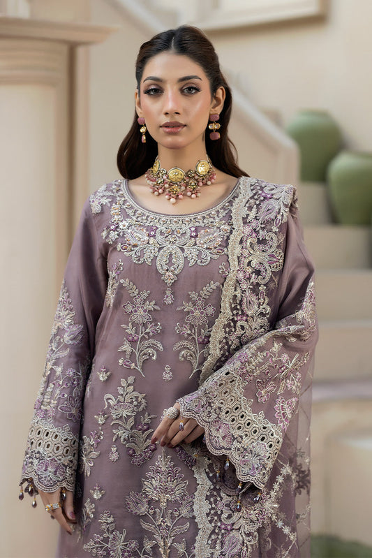 shot of the Imrozia Zehraab Organza Mauve replica