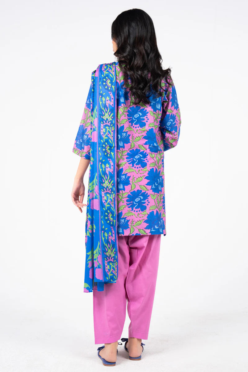 Alkaram 3pc Unstitched Khaddar Suit | Pink