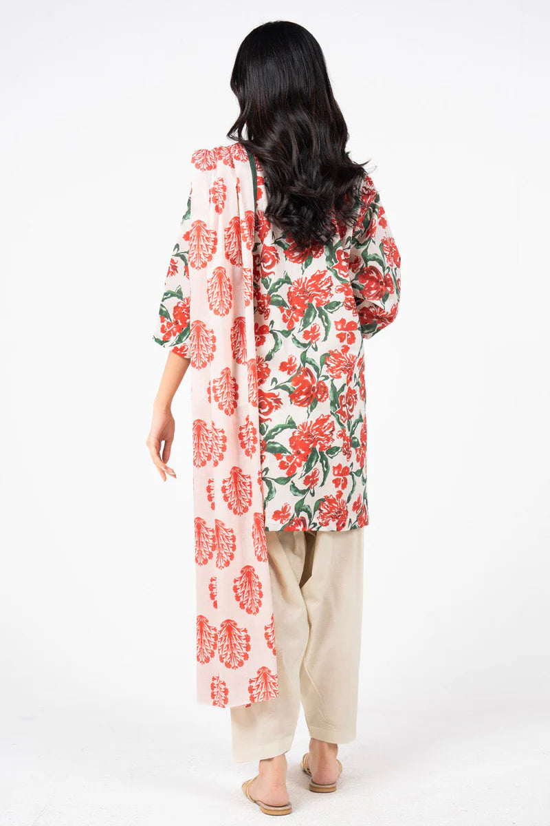 Alkaram 3pc Unstitched Khaddar Suit | Cream