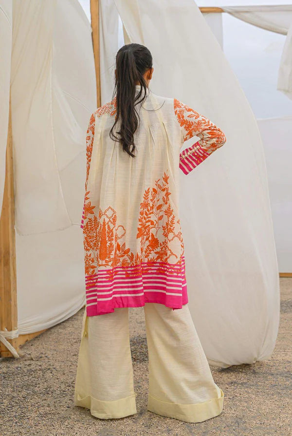 Mizaj 1pc Unstitched Khaddar Shirt | Cream