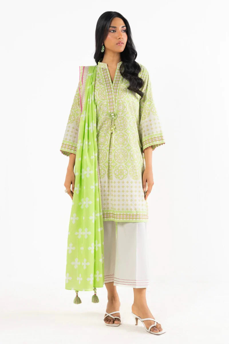 Light Green | Al-Karam 2pc Unstitched Lawn Suit