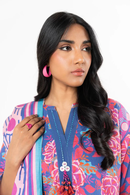 Alkaram 3pc Unstitched Khaddar Suit | Blue