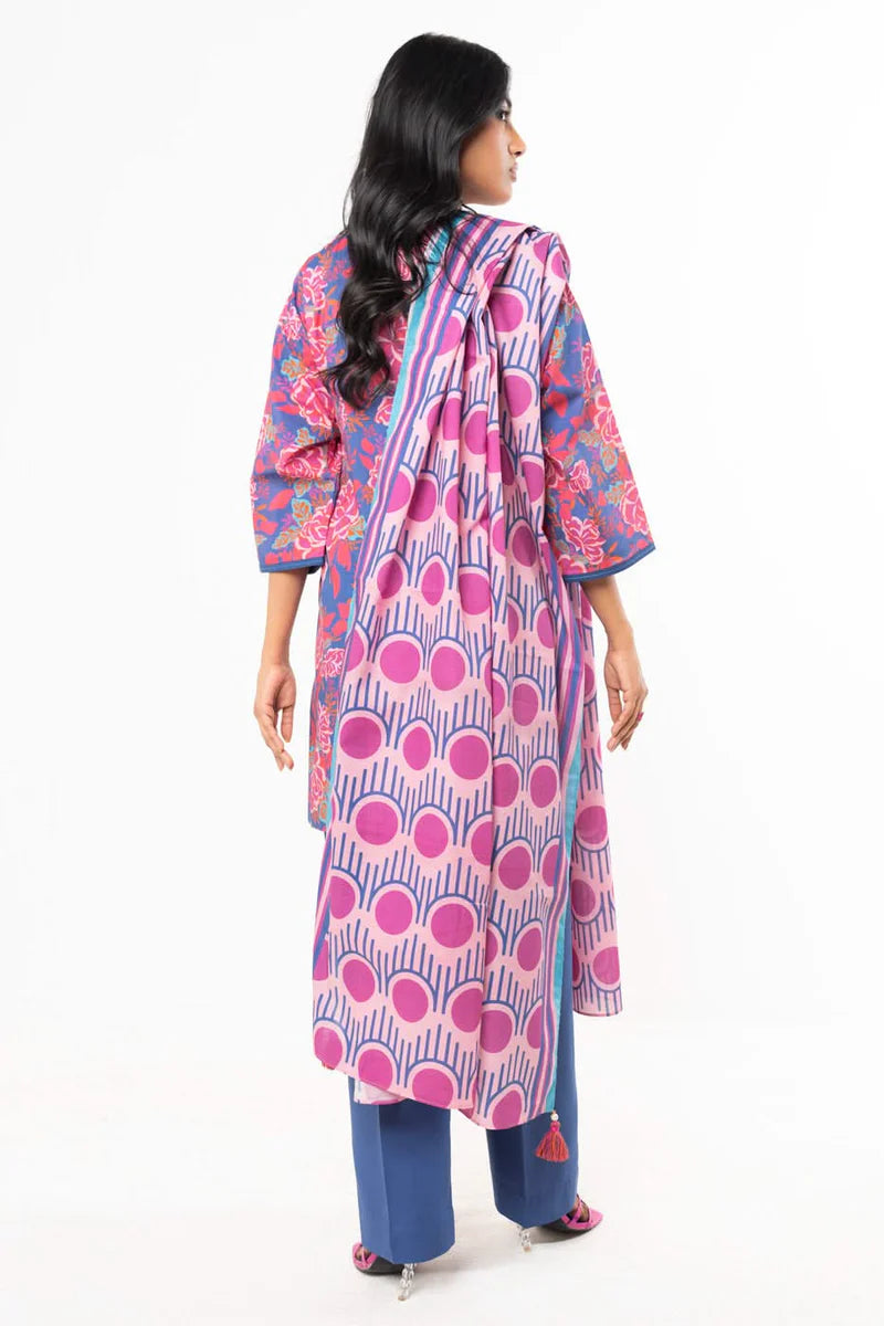 Alkaram 3pc Unstitched Khaddar Suit | Blue