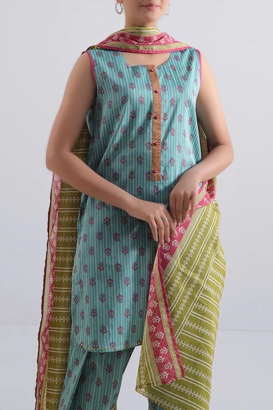 Sea Green | Saya 2PC Unstitched Lawn Suit