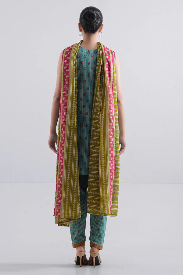 Sea Green | Saya 2PC Unstitched Lawn Suit