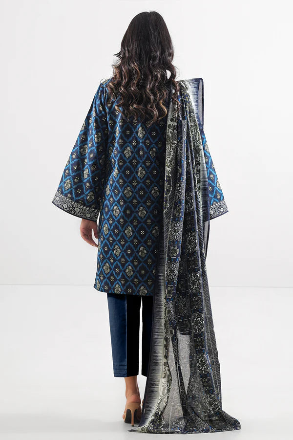Blue| Saya 2PC Unstitched Lawn Suit