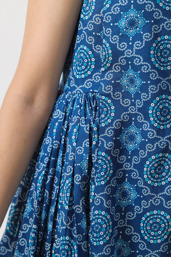 Blue| Saya 2PC Unstitched Lawn Suit