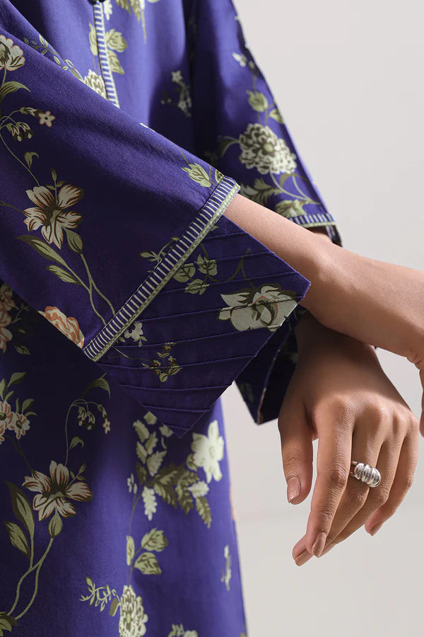 Blue | Saya 3pc Unstitched Lawn Suit