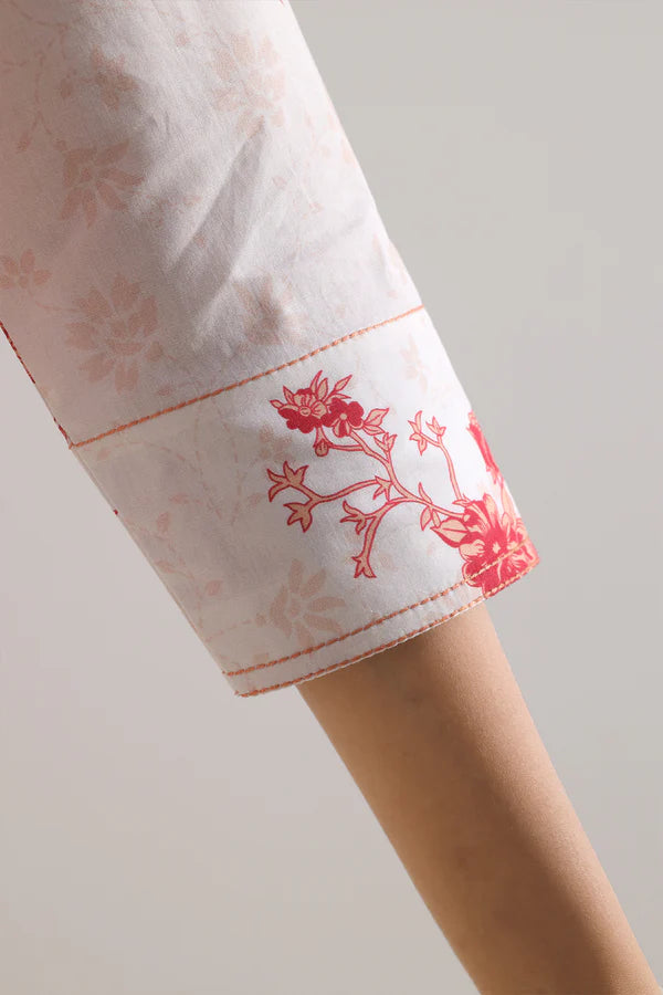 Peach | Saya 3pc Unstitched Lawn Suit
