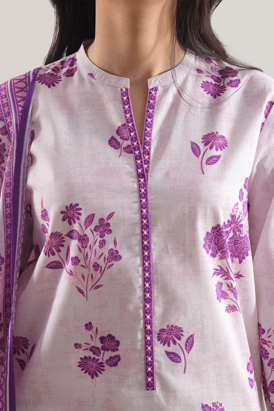 Lavender | Saya 3pc Unstitched Lawn Suit