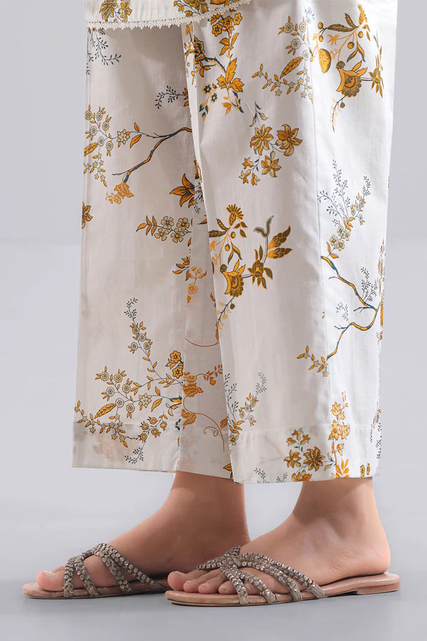 Ivory| Saya 2PC Unstitched Lawn Suit