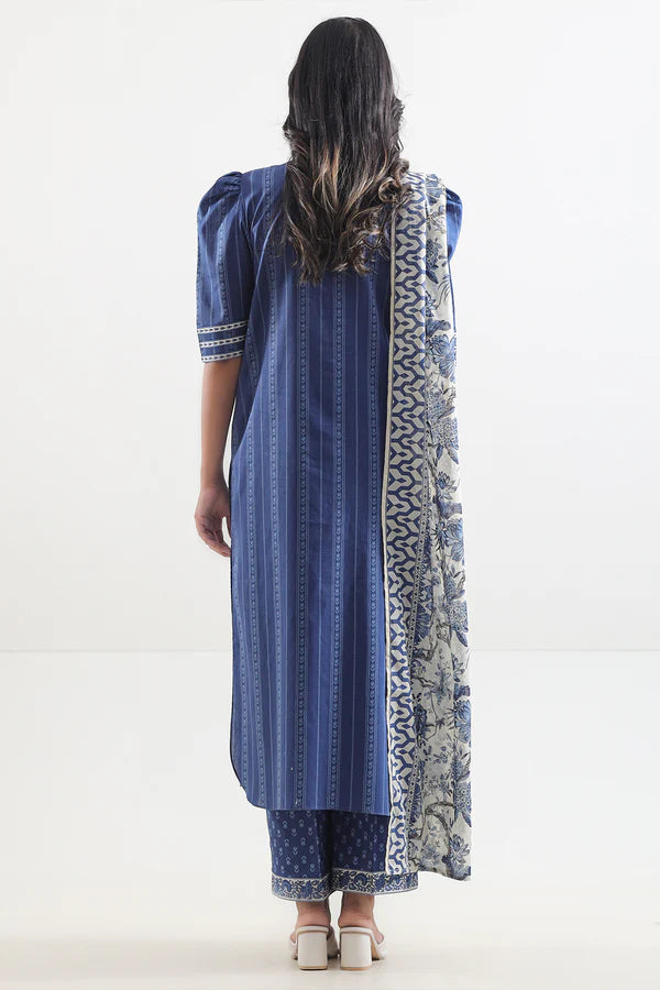 Blue | Saya 2PC Unstitched Lawn Suit