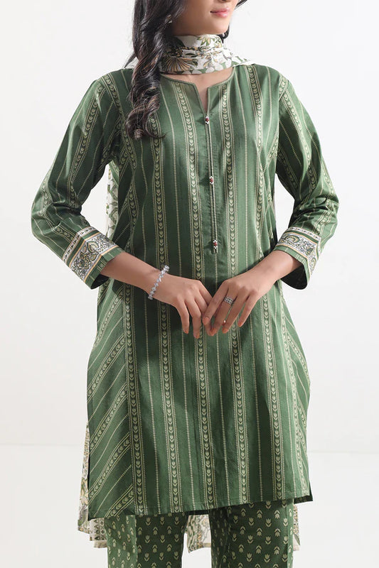 Green| Saya 2PC Unstitched Lawn Suit