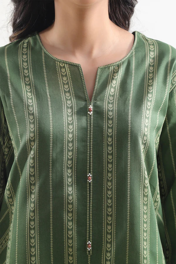 Green| Saya 2PC Unstitched Lawn Suit