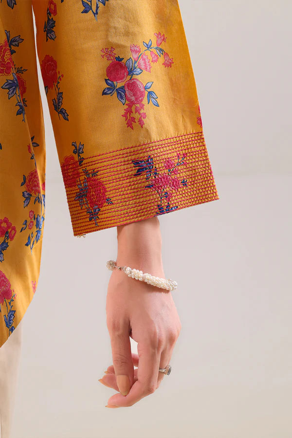 Mango Yellow | Saya 3pc Unstitched Lawn Suit
