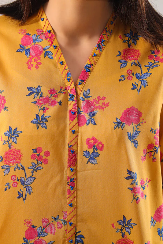 Mango Yellow | Saya 3pc Unstitched Lawn Suit
