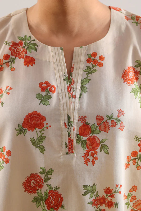 Ivory | Saya 3pc Unstitched Lawn Suit