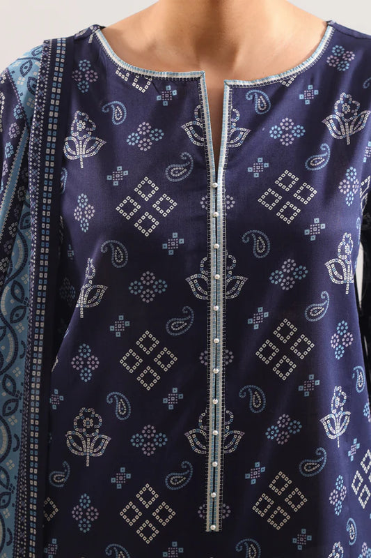 Blue | Saya 3pc Unstitched Lawn Suit