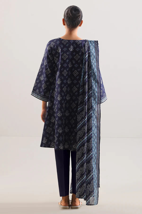 Blue | Saya 3pc Unstitched Lawn Suit