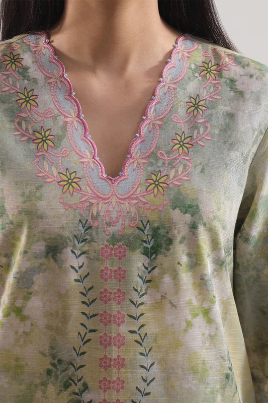 Green | Saya 3pc Unstitched Lawn Suit