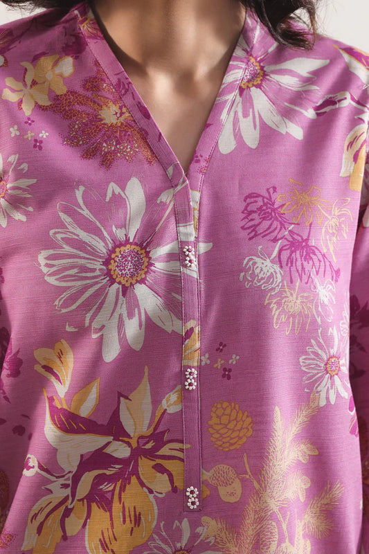 Saya 3pc Unstitched Khaddar Suit | Pink