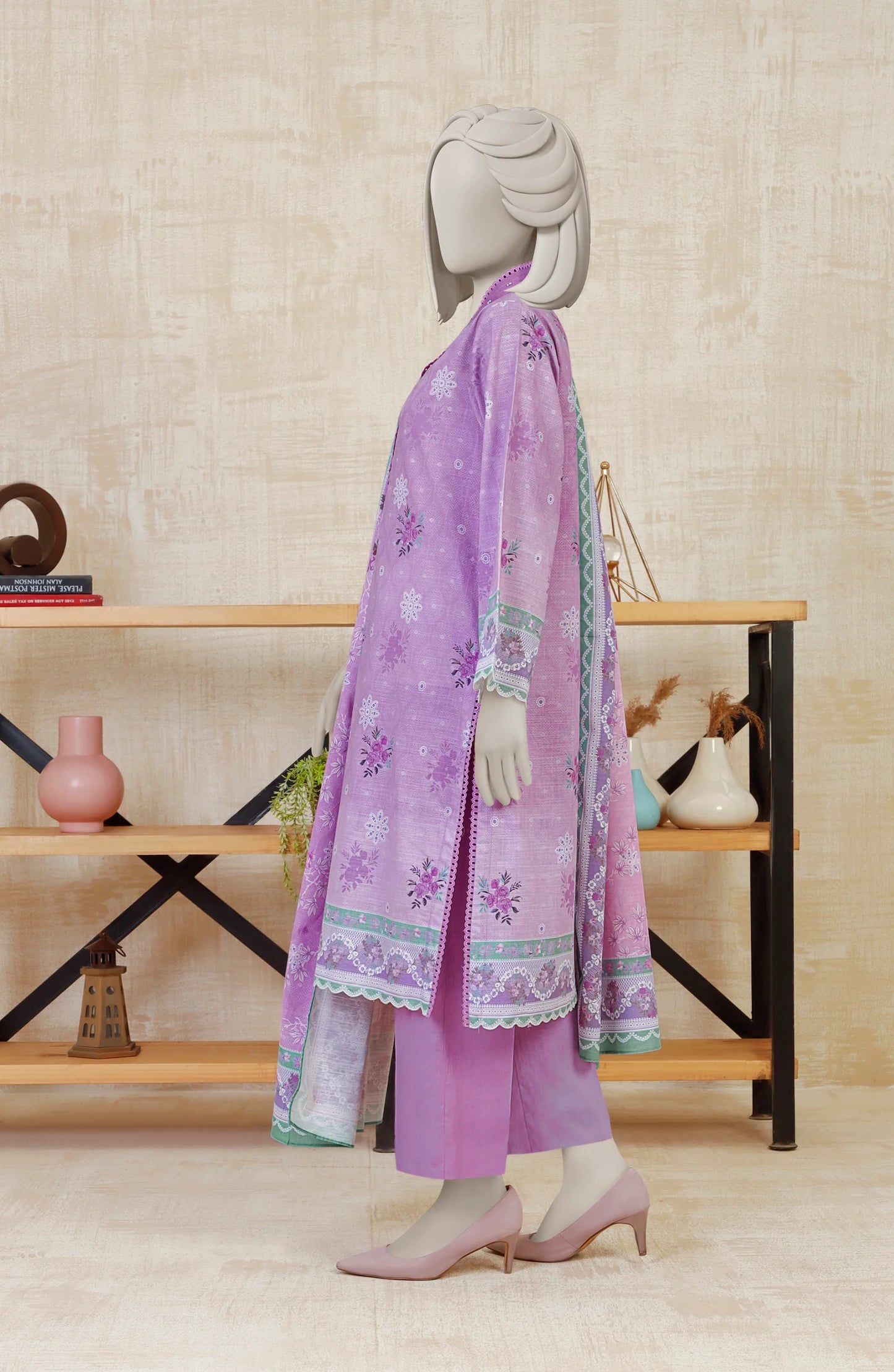 Orchid | Mtj-Tariq Jamil 3pc Unstitched Khaddar Suit