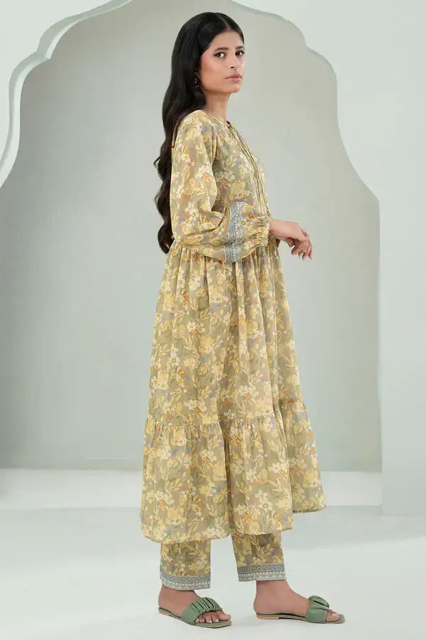 Green | Zellbury 2pc Unstitched Lawn