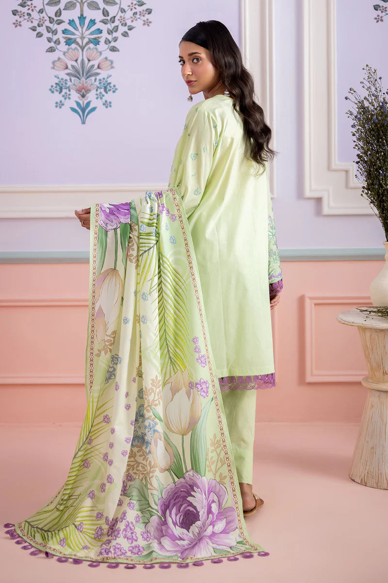 Sage | Zellbury 3pc Unstitched Embroidered Lawn