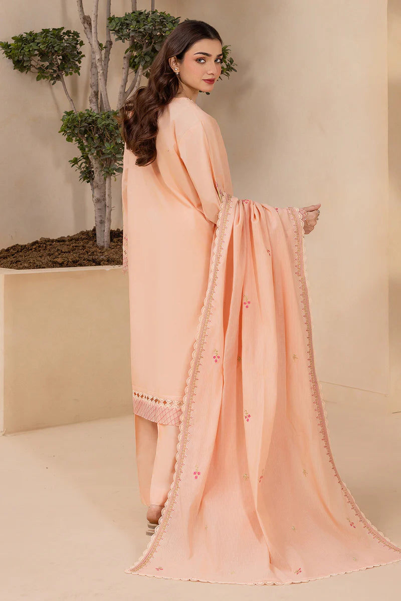 Coral | Zellbury 3pc Unstitched Embroidered Lawn