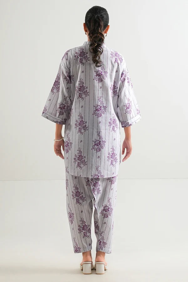 Lilac | Saya 2PC Unstitched Lawn Suit
