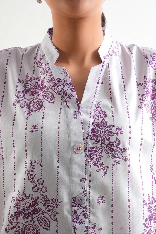 Lilac | Saya 2PC Unstitched Lawn Suit